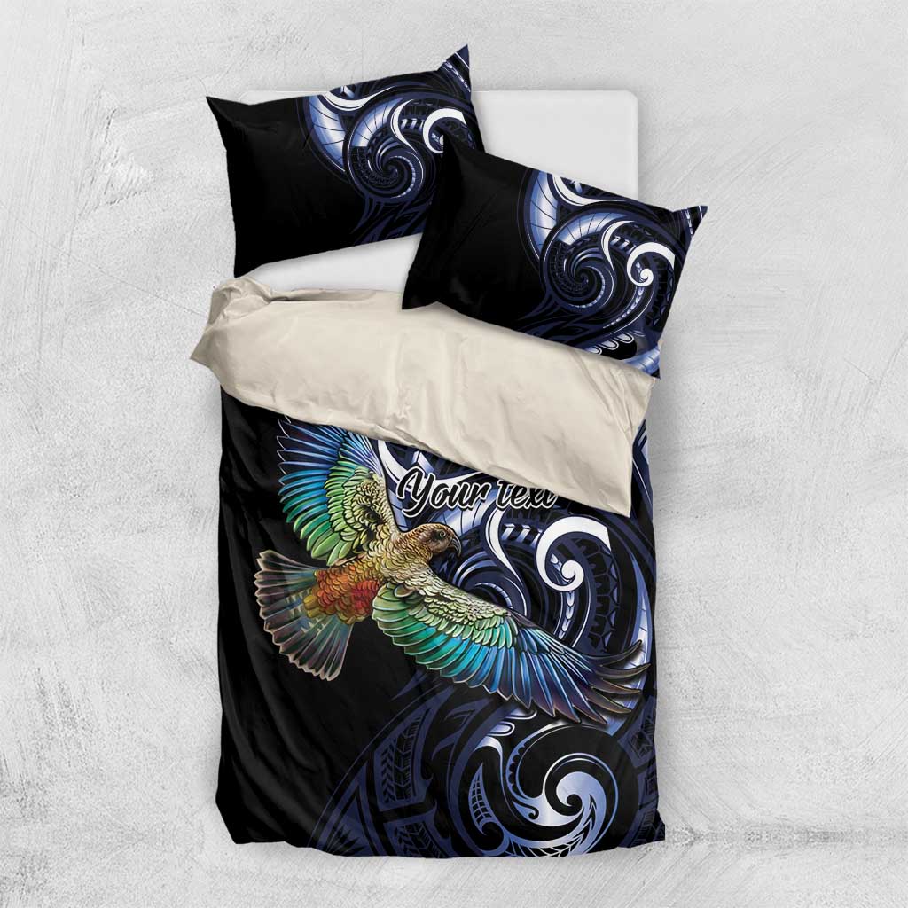 New Zealand Kea Bird Personalised Bedding Set Maori Tribal Koru Art - Vibe Hoodie Shop