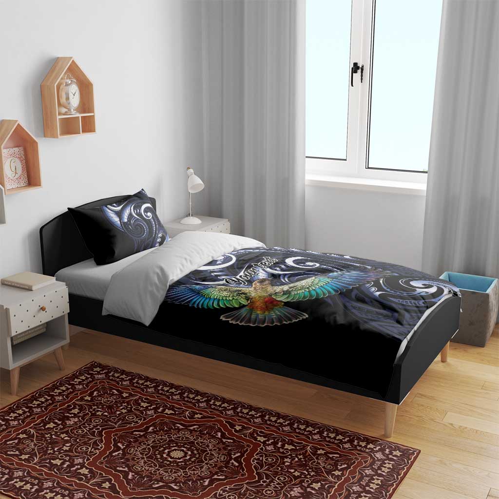 New Zealand Kea Bird Personalised Bedding Set Maori Tribal Koru Art - Vibe Hoodie Shop