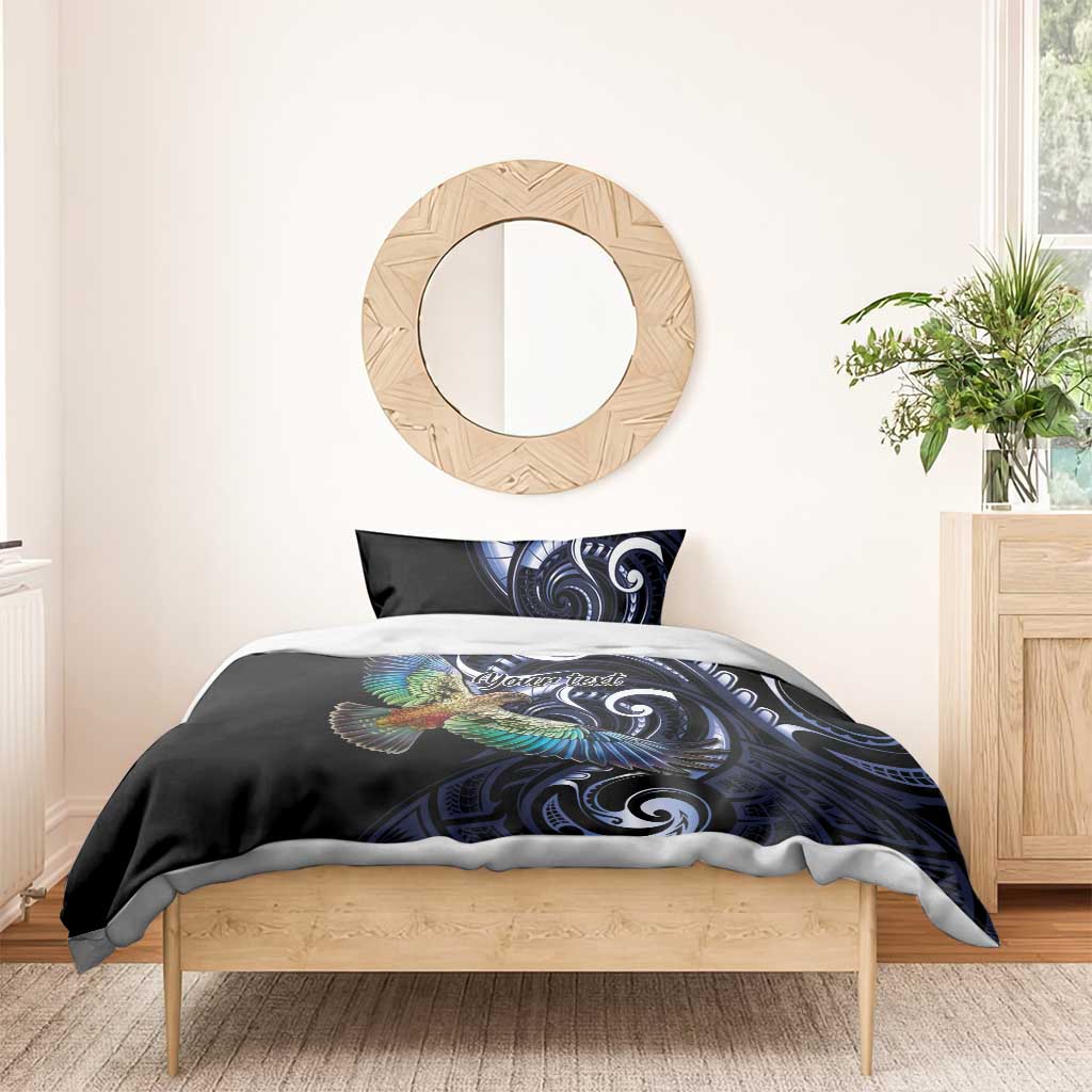 New Zealand Kea Bird Personalised Bedding Set Maori Tribal Koru Art - Vibe Hoodie Shop