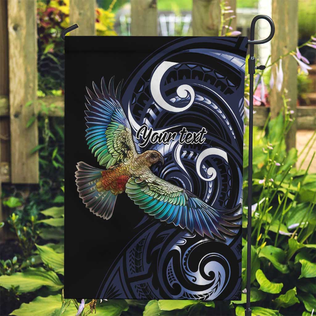 New Zealand Kea Bird Personalised Garden Flag Maori Tribal Koru Art - Vibe Hoodie Shop