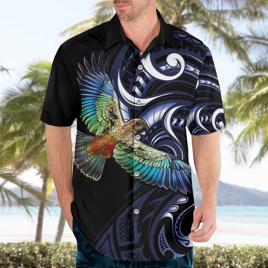 New Zealand Kea Bird Personalised Hawaiian Shirt Maori Tribal Koru Art - Vibe Hoodie Shop