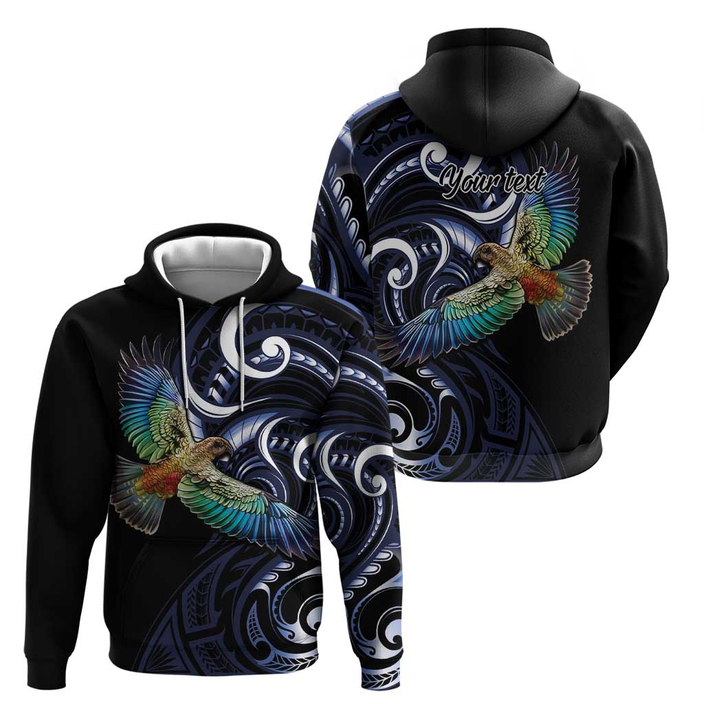 New Zealand Kea Bird Personalised Hoodie Maori Tribal Koru Art LT9 - Vibe Hoodie Shop