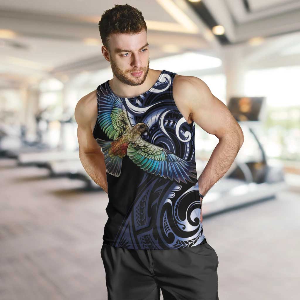 New Zealand Kea Bird Personalised Men Tank Top Maori Tribal Koru Art - Vibe Hoodie Shop