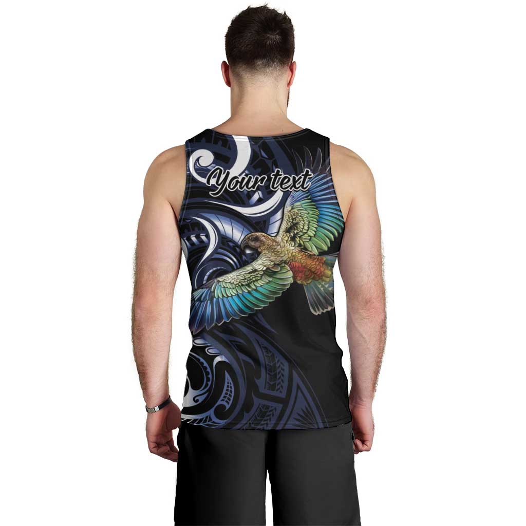 New Zealand Kea Bird Personalised Men Tank Top Maori Tribal Koru Art - Vibe Hoodie Shop