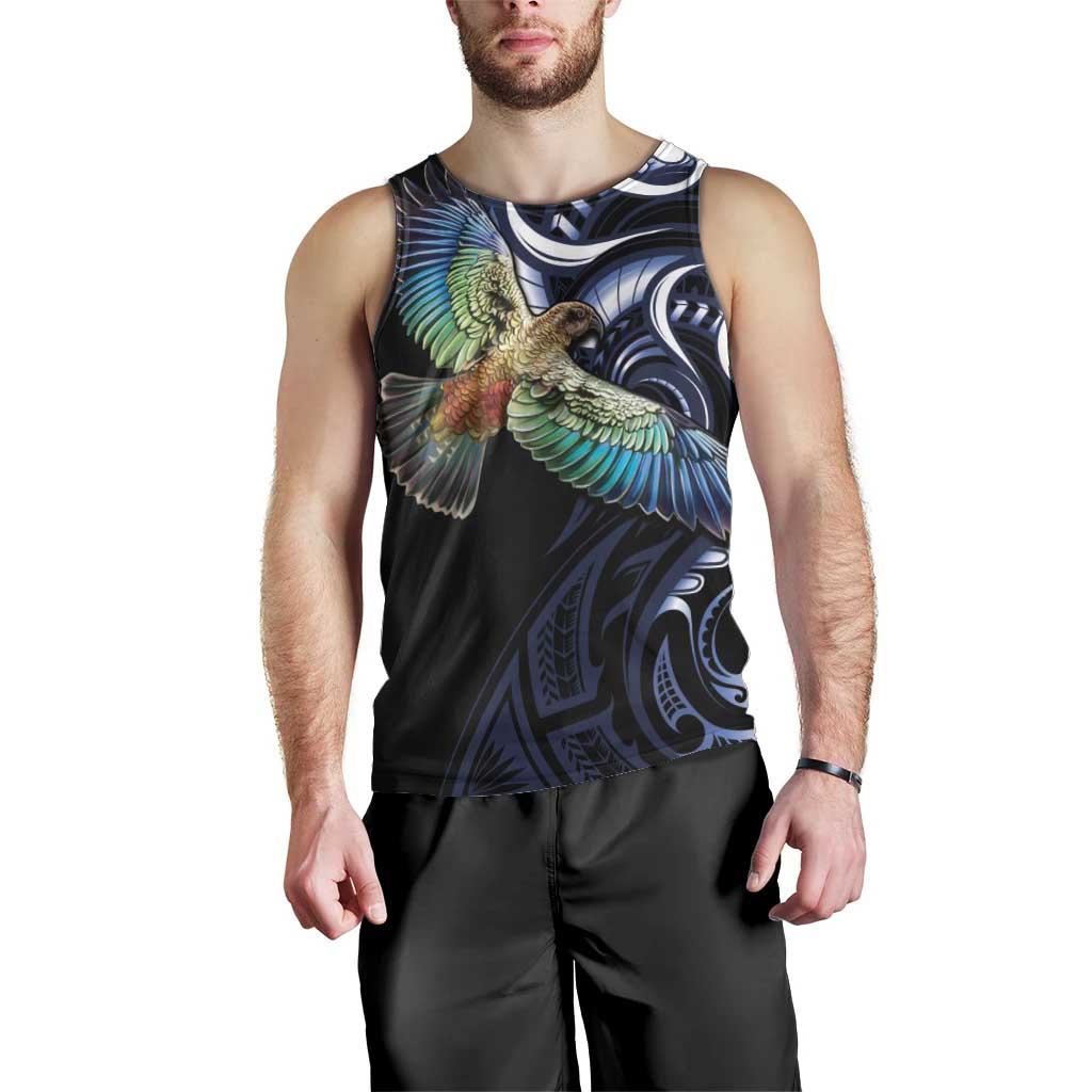 New Zealand Kea Bird Personalised Men Tank Top Maori Tribal Koru Art - Vibe Hoodie Shop