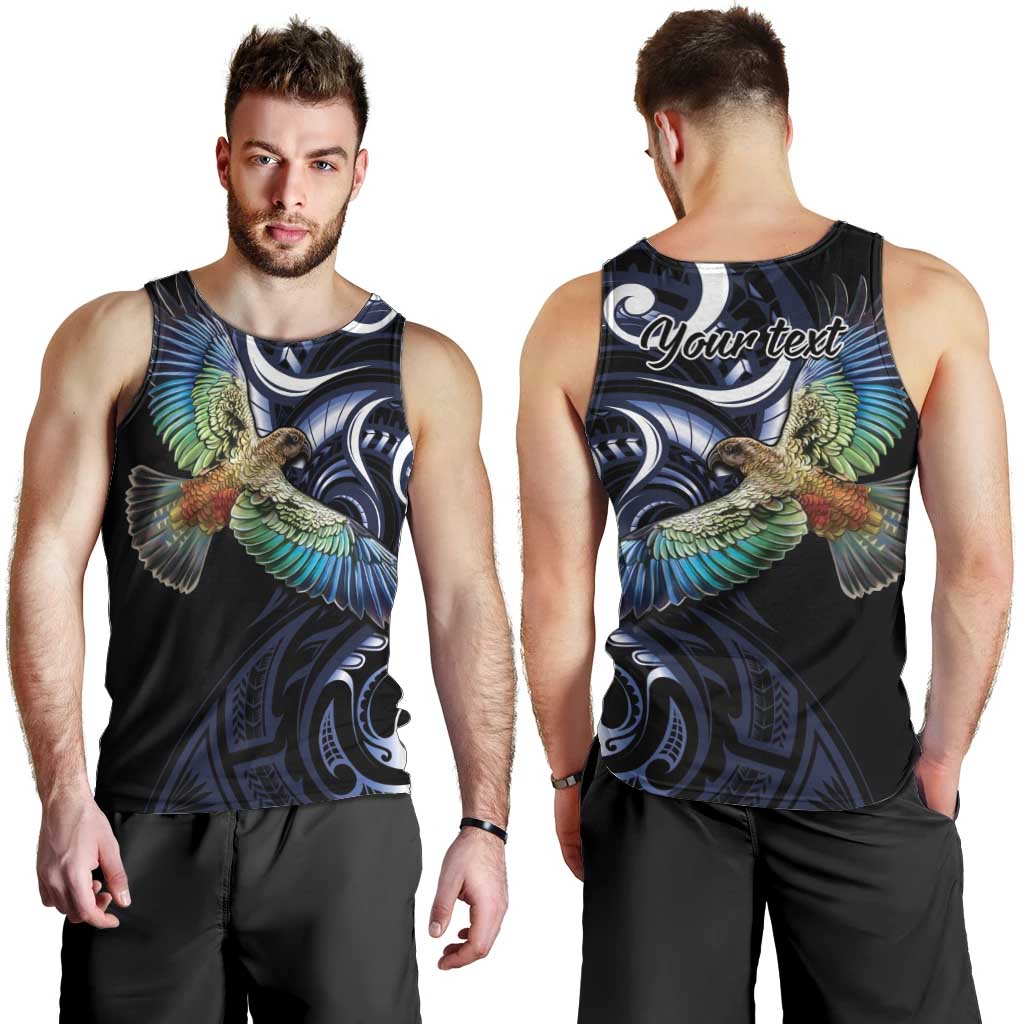 New Zealand Kea Bird Personalised Men Tank Top Maori Tribal Koru Art - Vibe Hoodie Shop