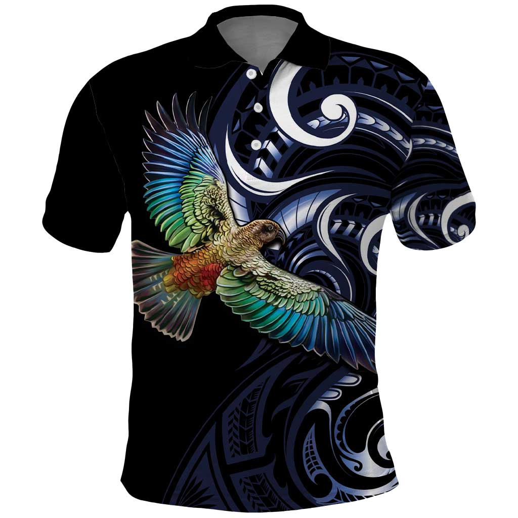 New Zealand Kea Bird Personalised Polo Shirt Maori Tribal Koru Art LT9 - Vibe Hoodie Shop