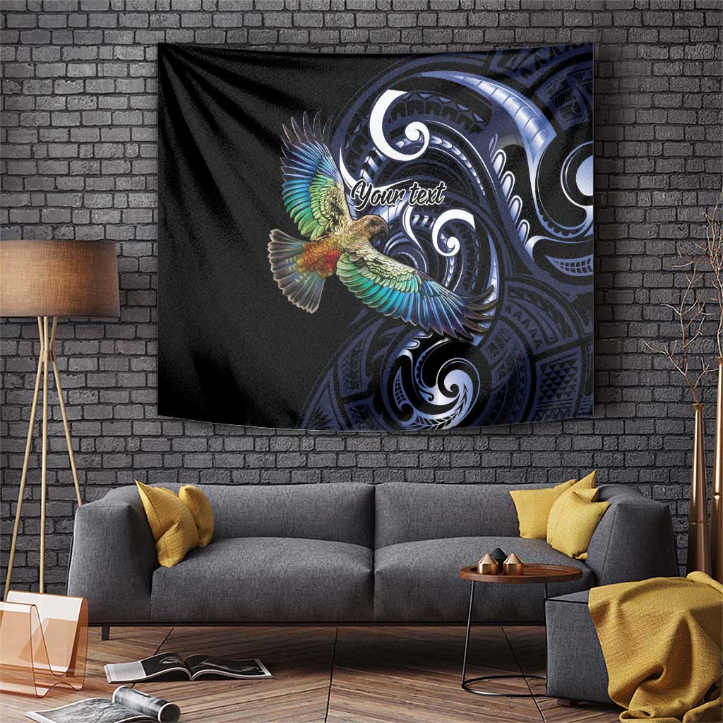 New Zealand Kea Bird Personalised Tapestry Maori Tribal Koru Art - Vibe Hoodie Shop