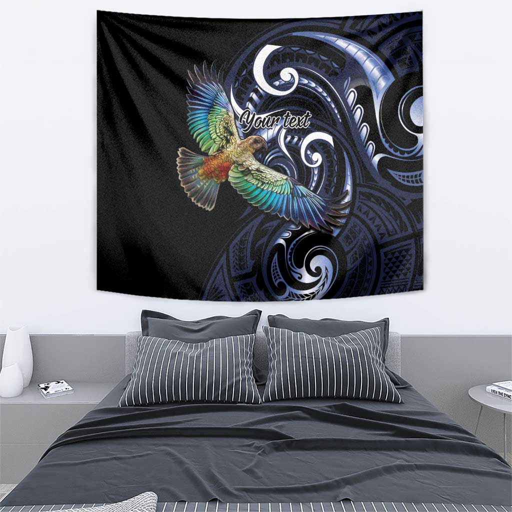 New Zealand Kea Bird Personalised Tapestry Maori Tribal Koru Art - Vibe Hoodie Shop