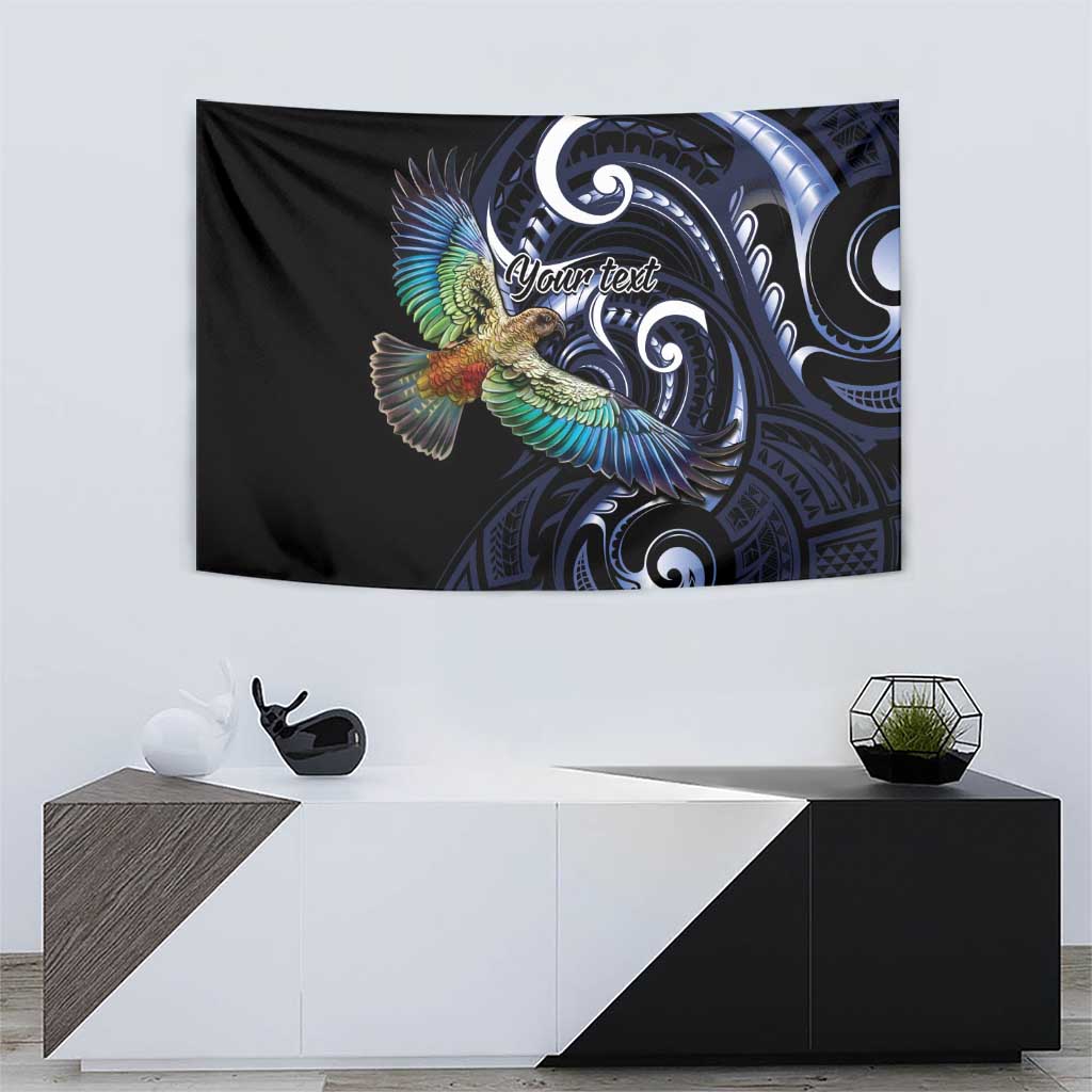 New Zealand Kea Bird Personalised Tapestry Maori Tribal Koru Art - Vibe Hoodie Shop