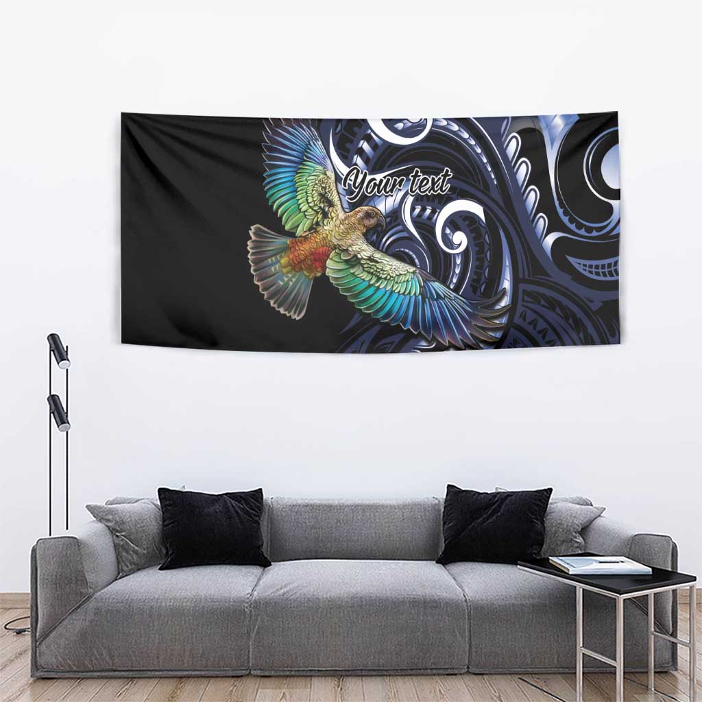 New Zealand Kea Bird Personalised Tapestry Maori Tribal Koru Art - Vibe Hoodie Shop