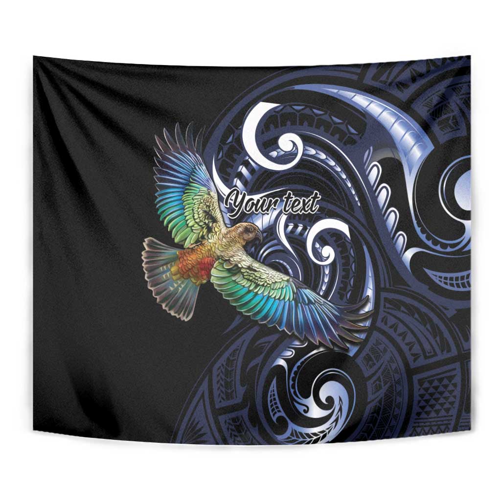 New Zealand Kea Bird Personalised Tapestry Maori Tribal Koru Art - Vibe Hoodie Shop