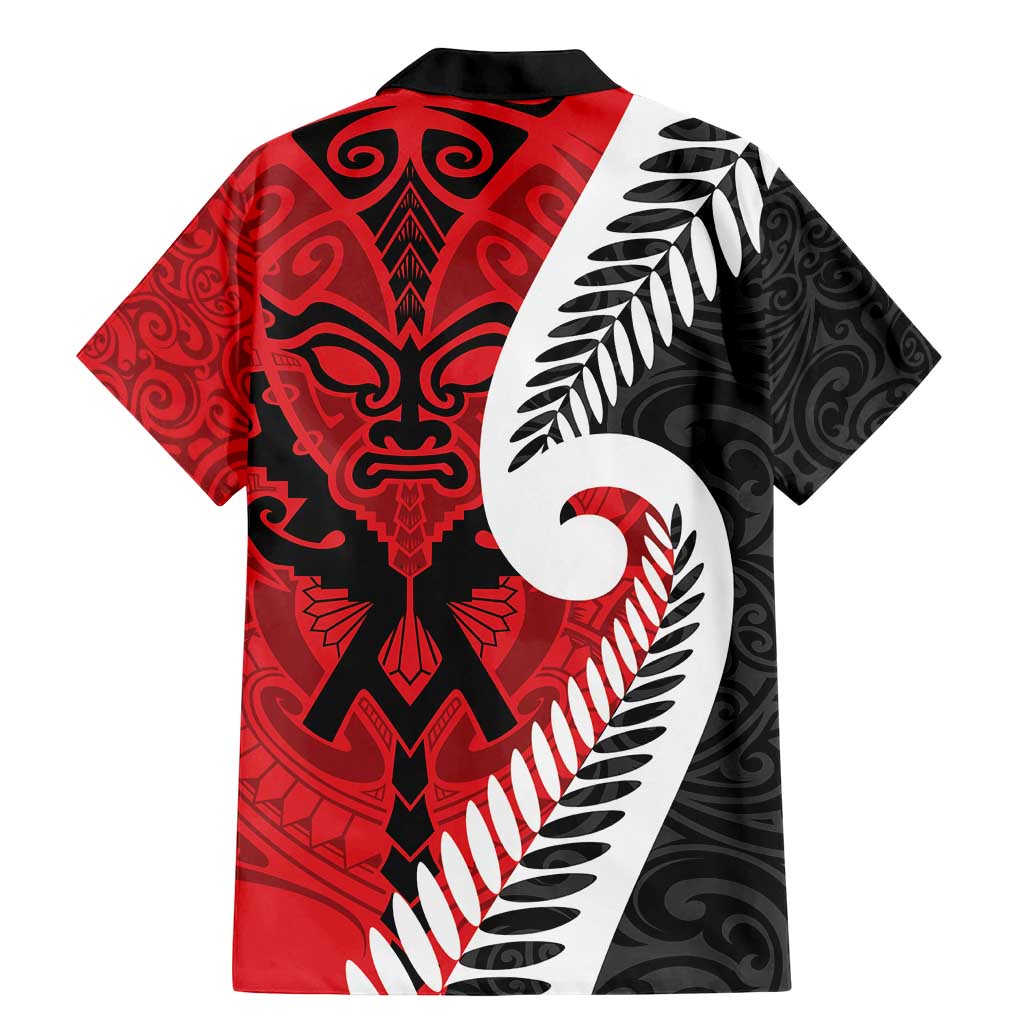 Silver Fern Koru Swirls with Maori Ta Moko Family Matching Mermaid Dress and Hawaiian Shirt