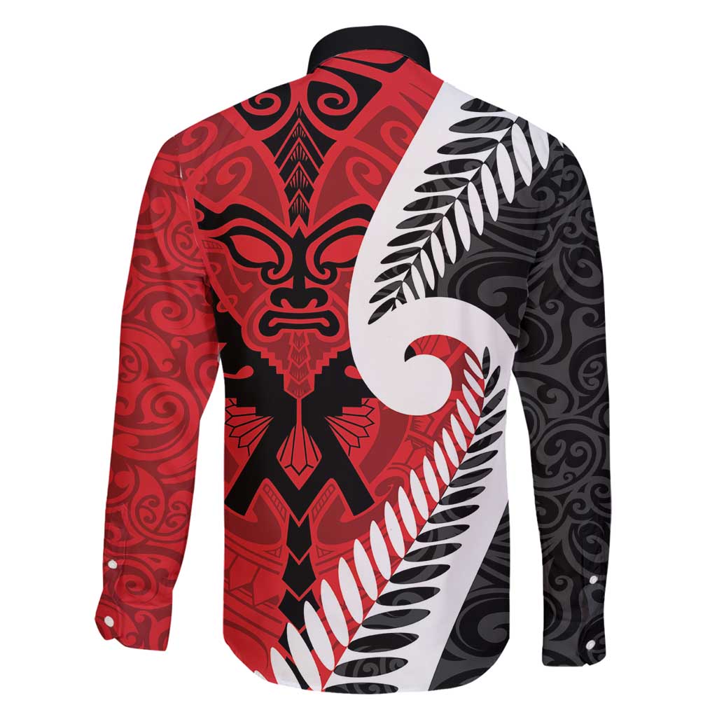 Silver Fern Koru Swirls with Maori Ta Moko Family Matching Mermaid Dress and Hawaiian Shirt