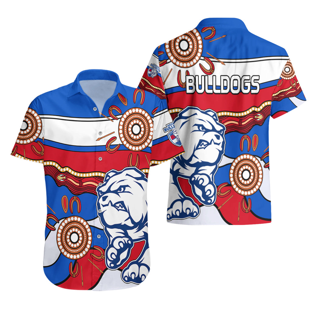 AFL Bulldogs Football Hawaiian Shirt Western Aboriginal Simple Style - Vibe Hoodie Shop