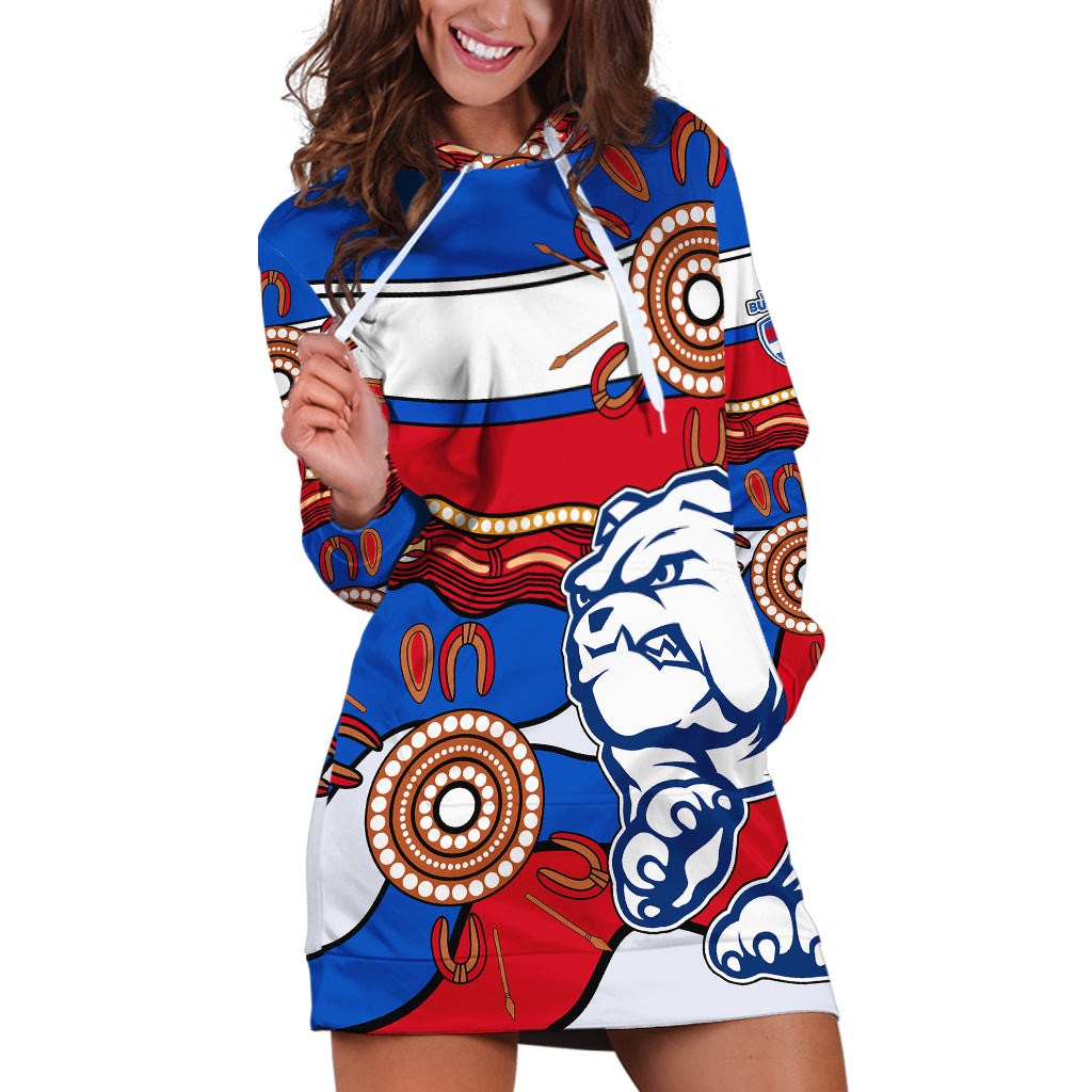 AFL Bulldogs Football Hoodie Dress Western Aboriginal Simple Style - Vibe Hoodie Shop