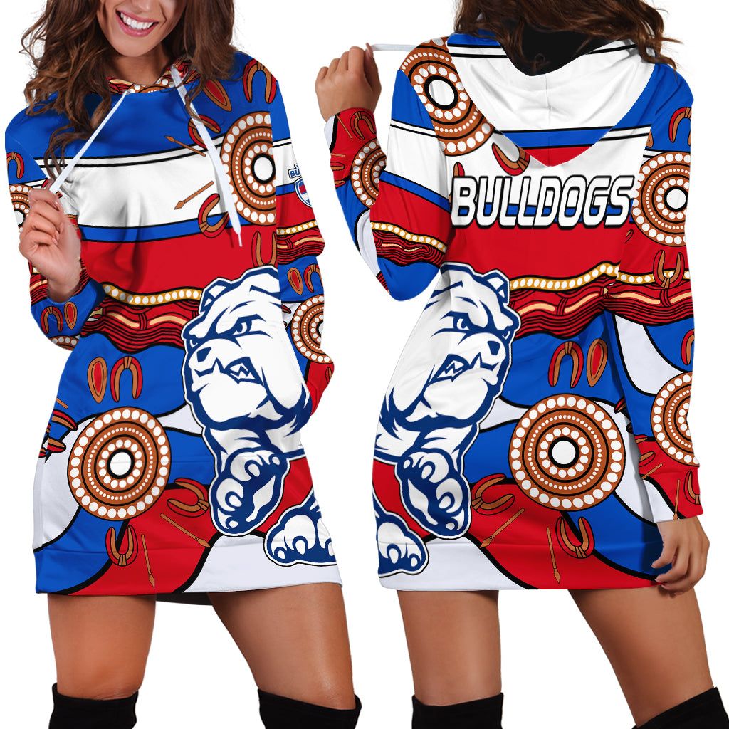 AFL Bulldogs Football Hoodie Dress Western Aboriginal Simple Style - Vibe Hoodie Shop