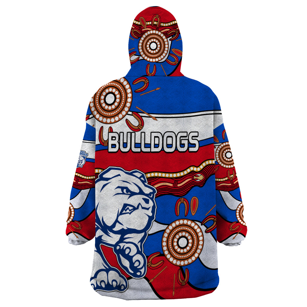 AFL Bulldogs Football Wearable Blanket Hoodie Western Aboriginal Simple Style - Vibe Hoodie Shop