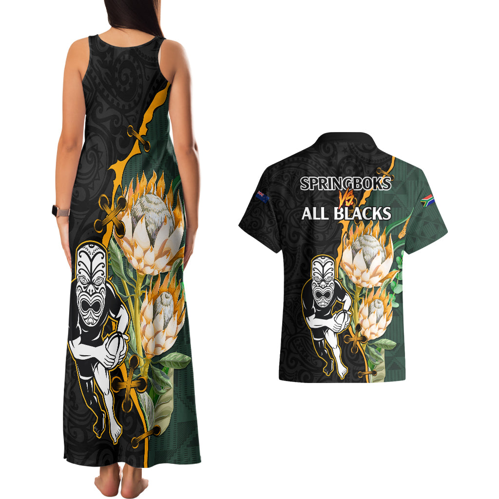 south-africa-protea-and-new-zealand-couples-matching-tank-maxi-dress-and-hawaiian-shirt-go-all-black-springboks-rugby-with-kente-and-maori