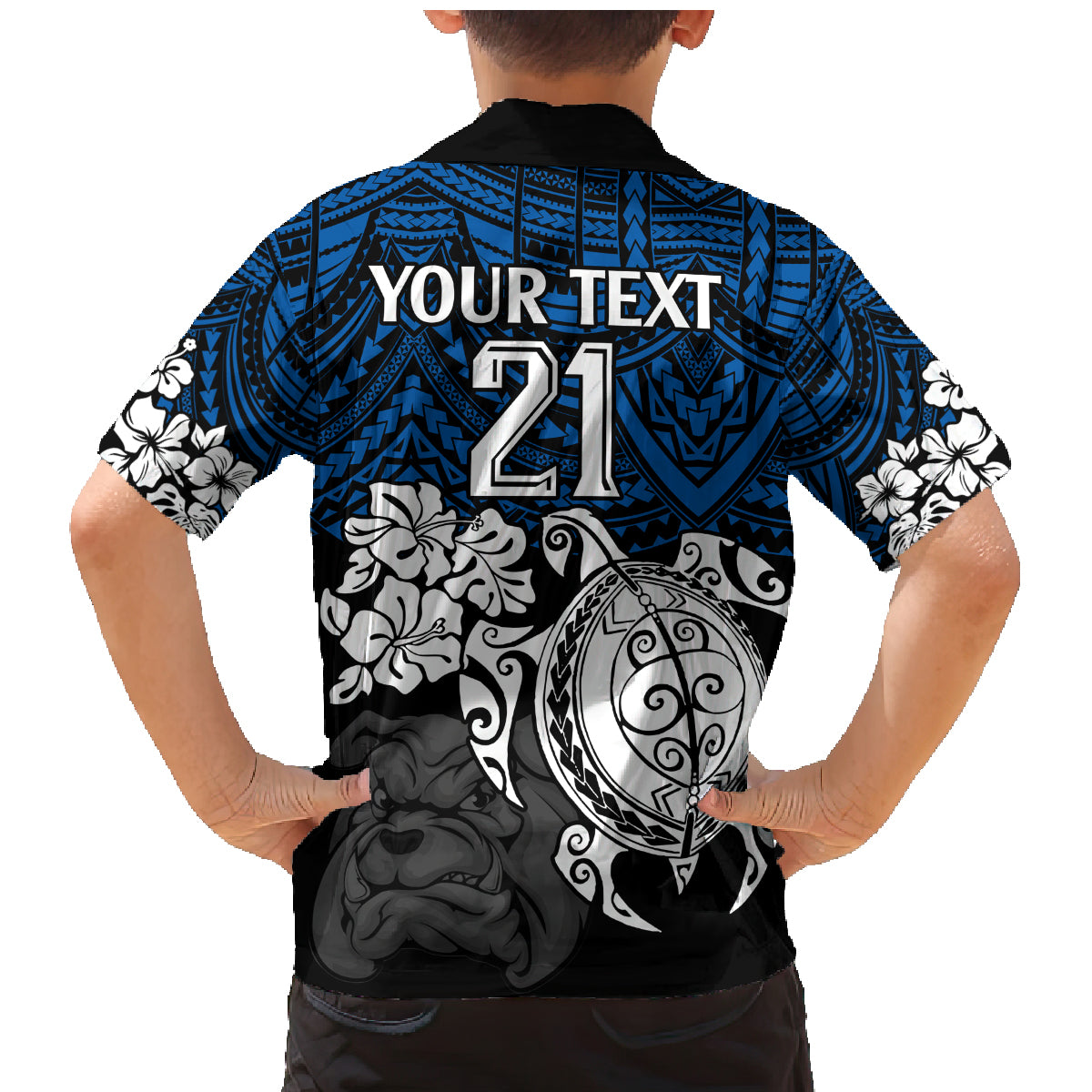 custom-bulldogs-rugby-family-matching-mermaid-dress-and-hawaiian-shirt-berries-hibiscus-and-turtle-with-polynesian-pattern