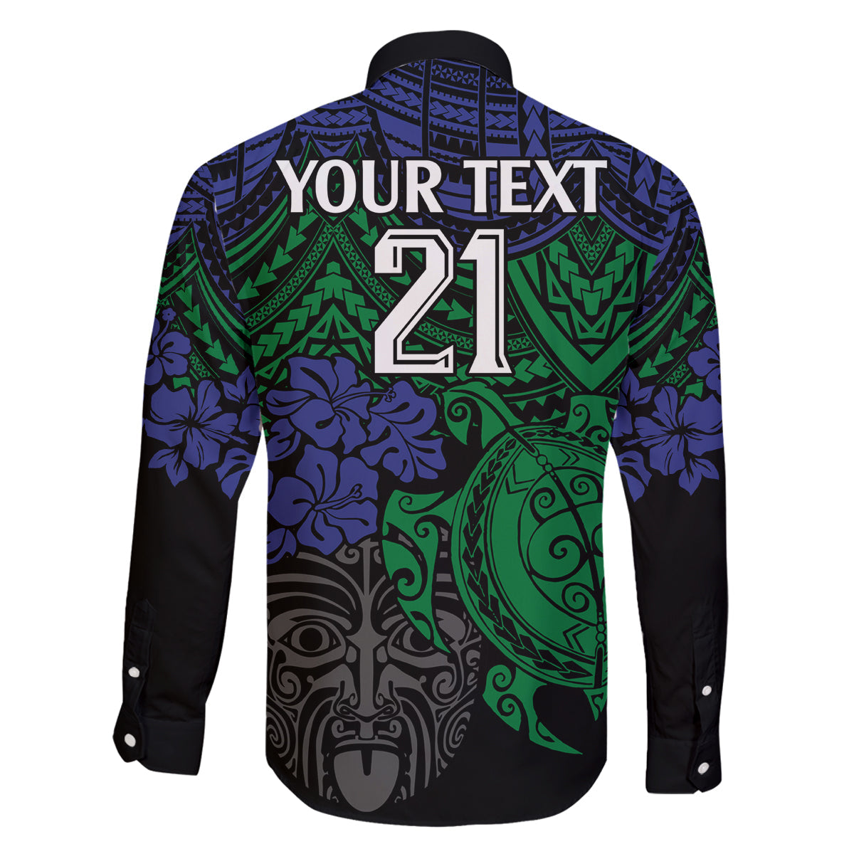 custom-new-zealand-warriors-rugby-family-matching-tank-maxi-dress-and-hawaiian-shirt-hibiscus-and-turtle-with-polynesian-pattern