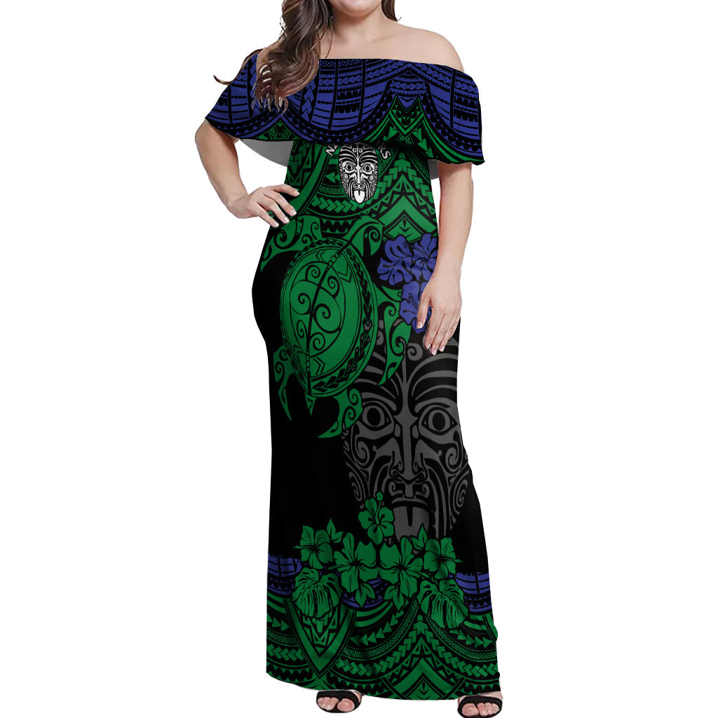 custom-new-zealand-warriors-rugby-off-shoulder-maxi-dress-hibiscus-and-turtle-with-polynesian-pattern