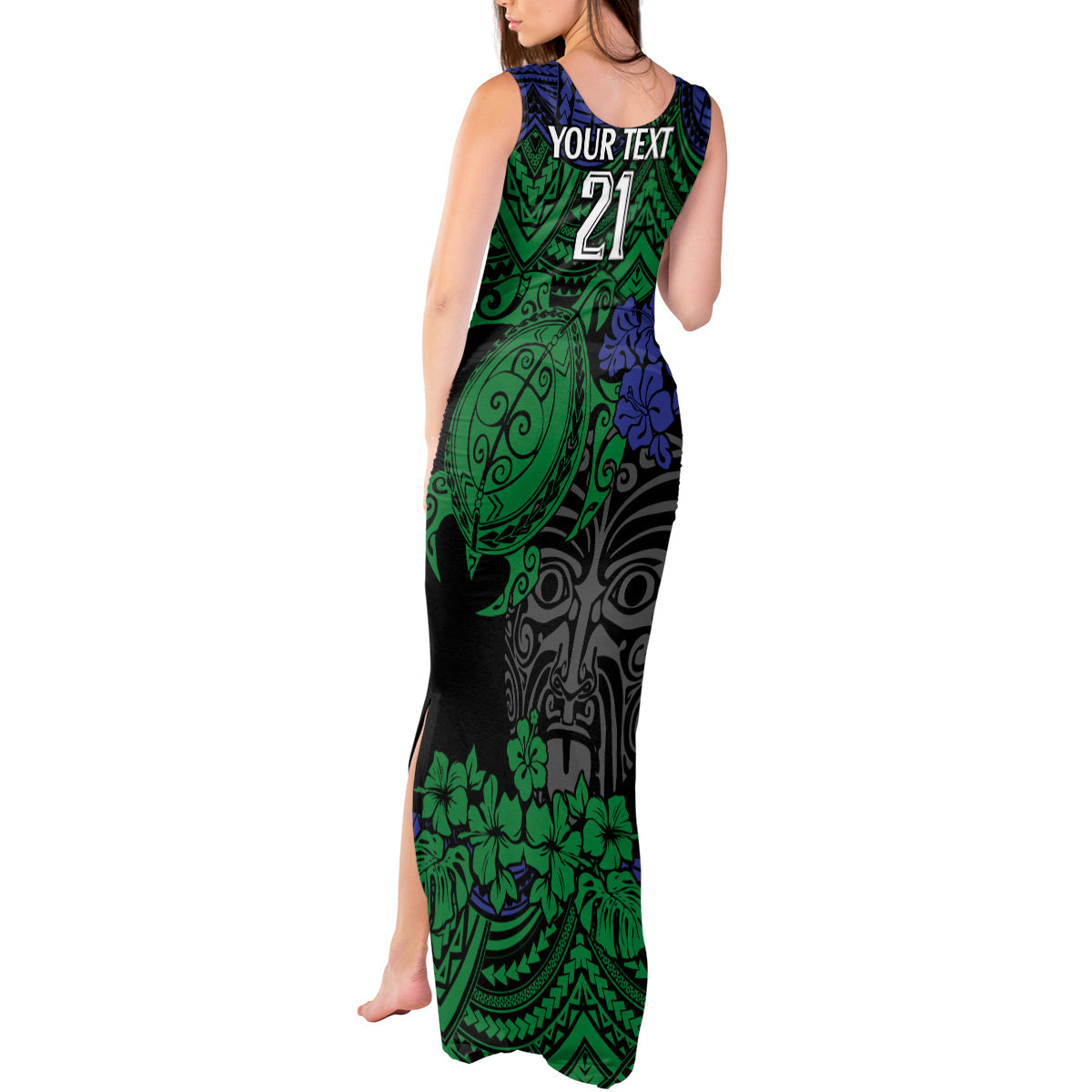 custom-new-zealand-warriors-rugby-tank-maxi-dress-hibiscus-and-turtle-with-polynesian-pattern
