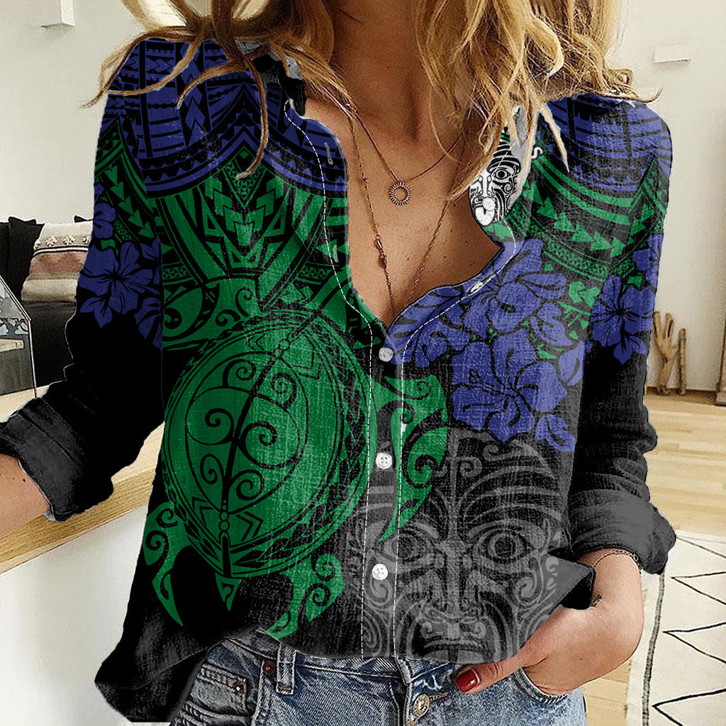 custom-new-zealand-warriors-rugby-women-casual-shirt-hibiscus-and-turtle-with-polynesian-pattern