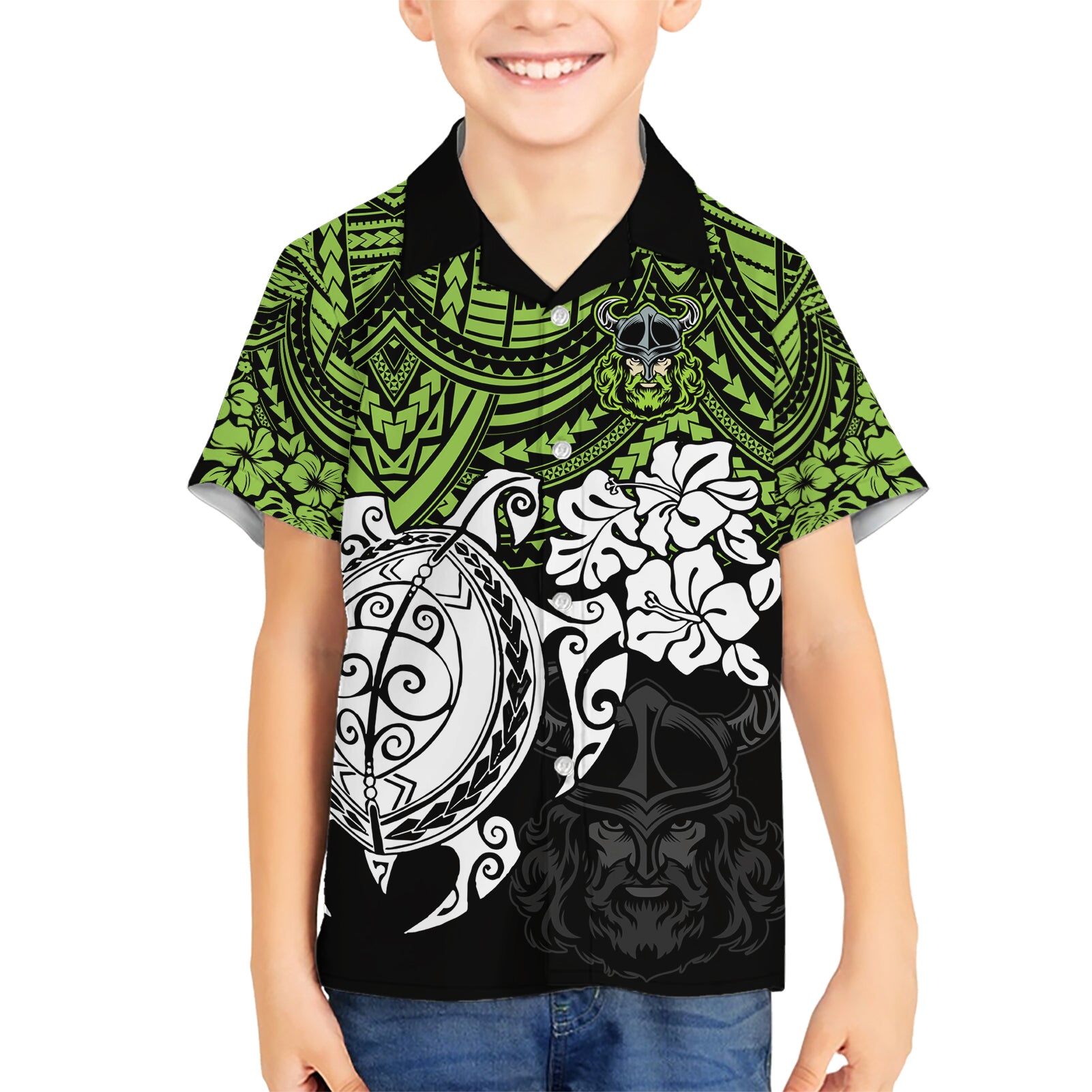 Custom Raiders Rugby Hawaiian Shirt Canberra Hibiscus and Turtle With Polynesian Pattern - Vibe Hoodie Shop