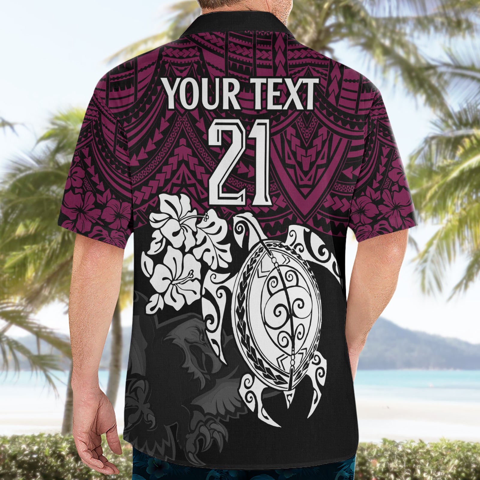 Custom Sea Eagles Rugby Hawaiian Shirt Silvertails Hibiscus and Turtle With Polynesian Pattern - Vibe Hoodie Shop