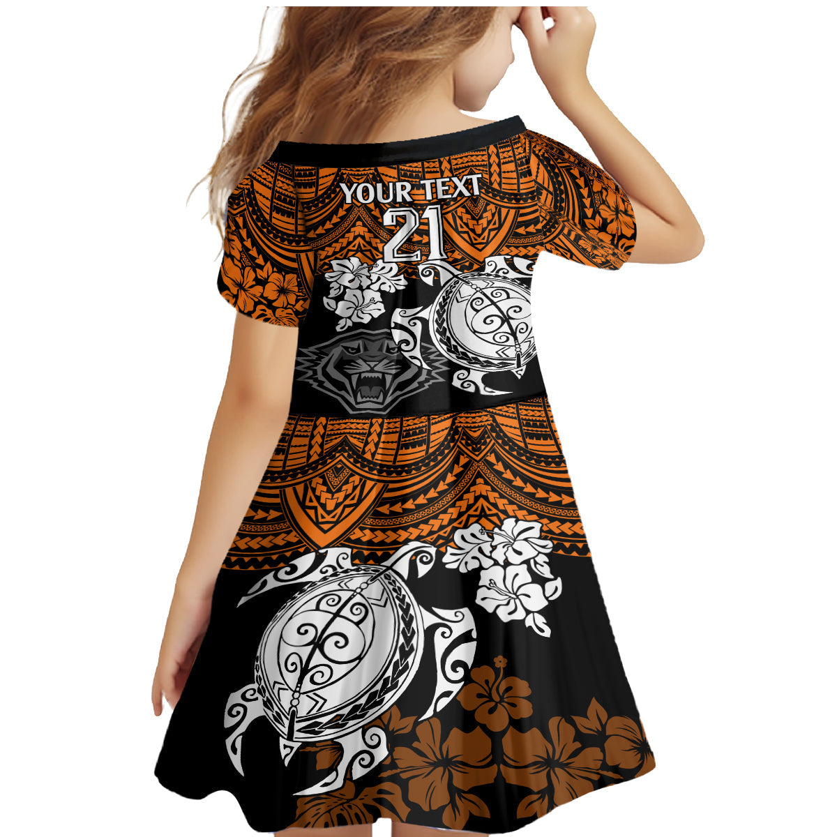 custom-wests-tigers-rugby-family-matching-mermaid-dress-and-hawaiian-shirt-hibiscus-and-turtle-with-polynesian-pattern