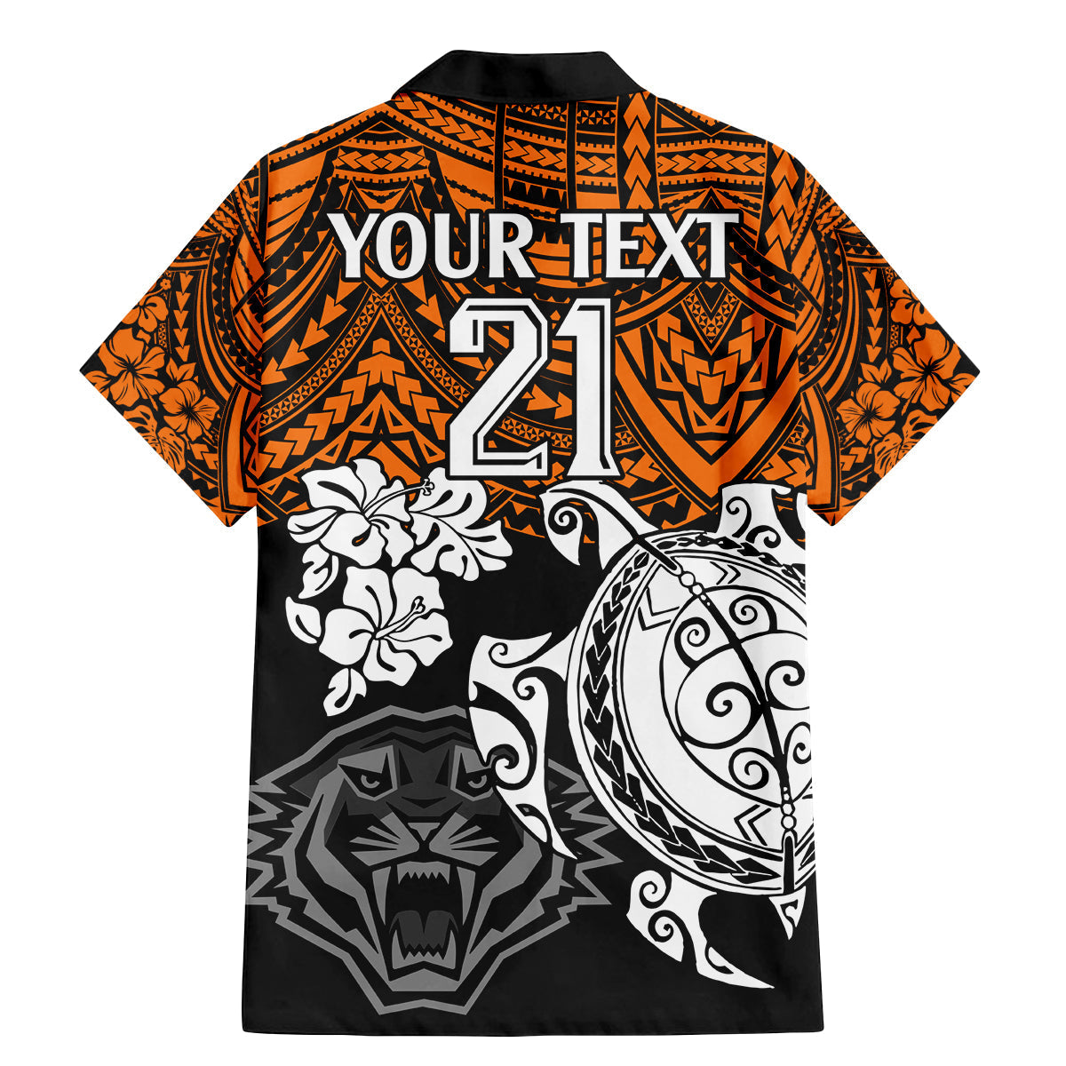 custom-wests-tigers-rugby-family-matching-mermaid-dress-and-hawaiian-shirt-hibiscus-and-turtle-with-polynesian-pattern