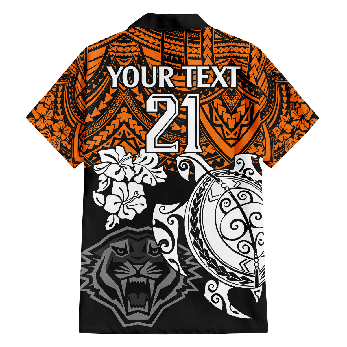 custom-wests-tigers-rugby-family-matching-off-shoulder-short-dress-and-hawaiian-shirt-hibiscus-and-turtle-with-polynesian-pattern