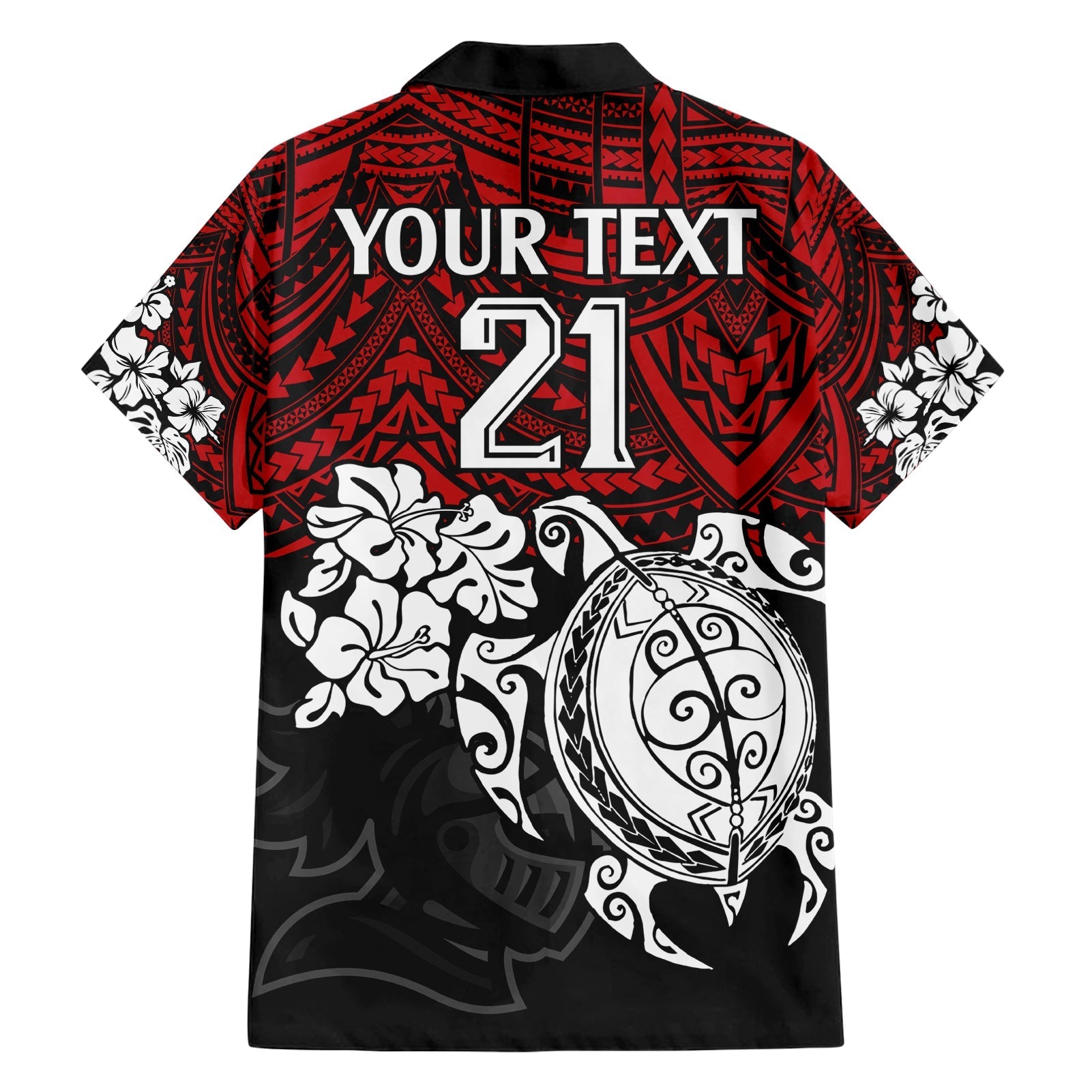 Custom Knights Rugby Hawaiian Shirt Novocastrians Hibiscus and Turtle With Polynesian Pattern - Vibe Hoodie Shop