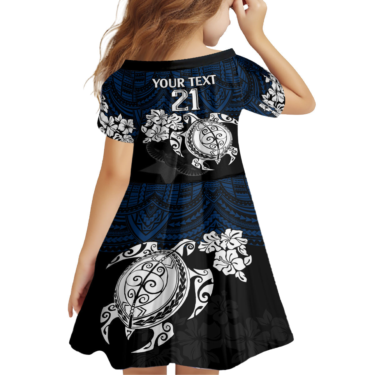 custom-cowboys-rugby-family-matching-off-shoulder-long-sleeve-dress-and-hawaiian-shirt-hibiscus-and-turtle-with-polynesian-pattern