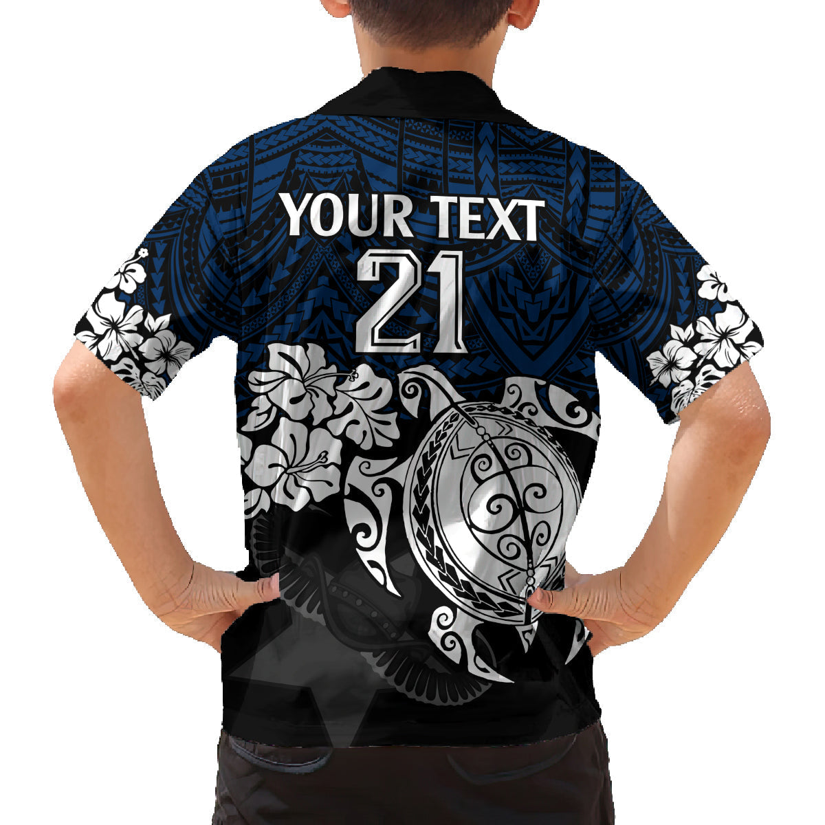 custom-cowboys-rugby-family-matching-off-shoulder-maxi-dress-and-hawaiian-shirt-hibiscus-and-turtle-with-polynesian-pattern