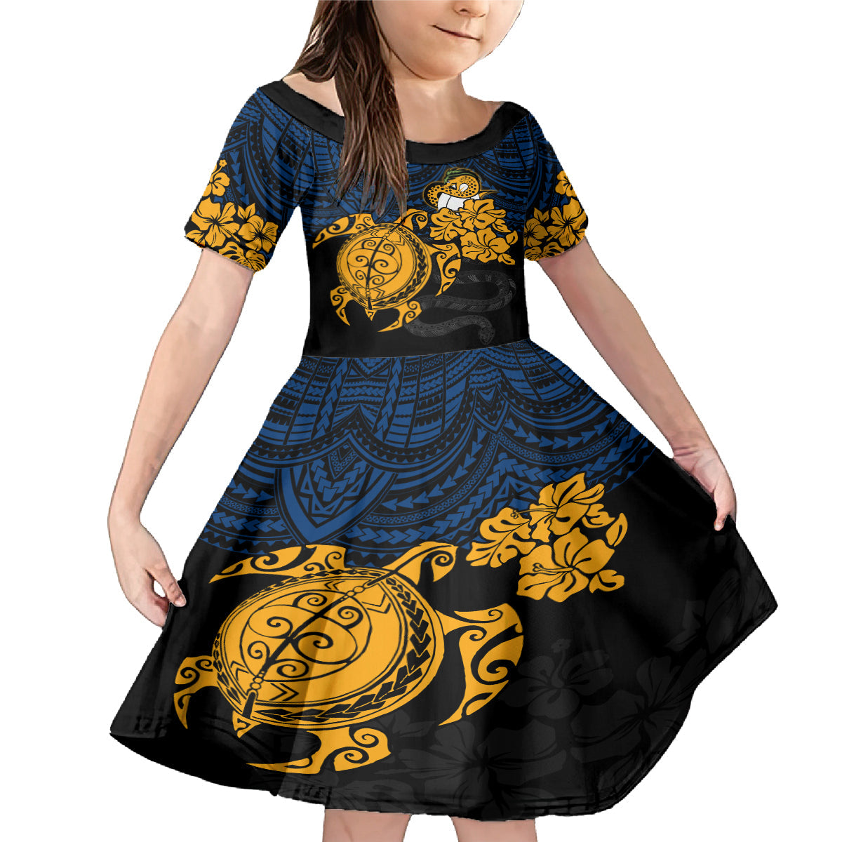 custom-parra-eels-rugby-family-matching-mermaid-dress-and-hawaiian-shirt-hibiscus-and-turtle-with-polynesian-pattern