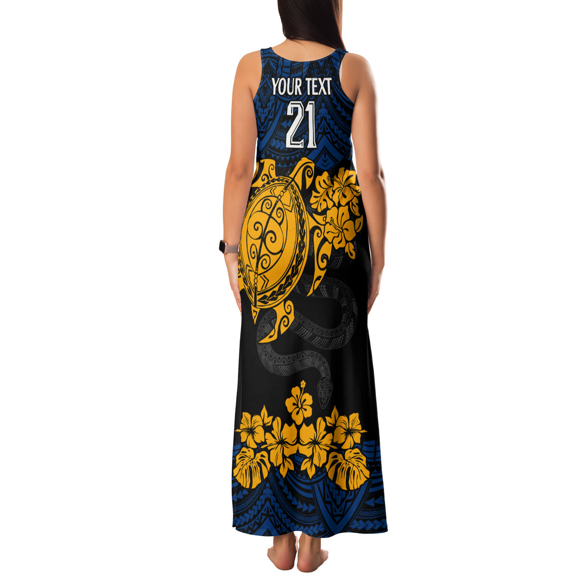 custom-parra-eels-rugby-family-matching-tank-maxi-dress-and-hawaiian-shirt-hibiscus-and-turtle-with-polynesian-pattern