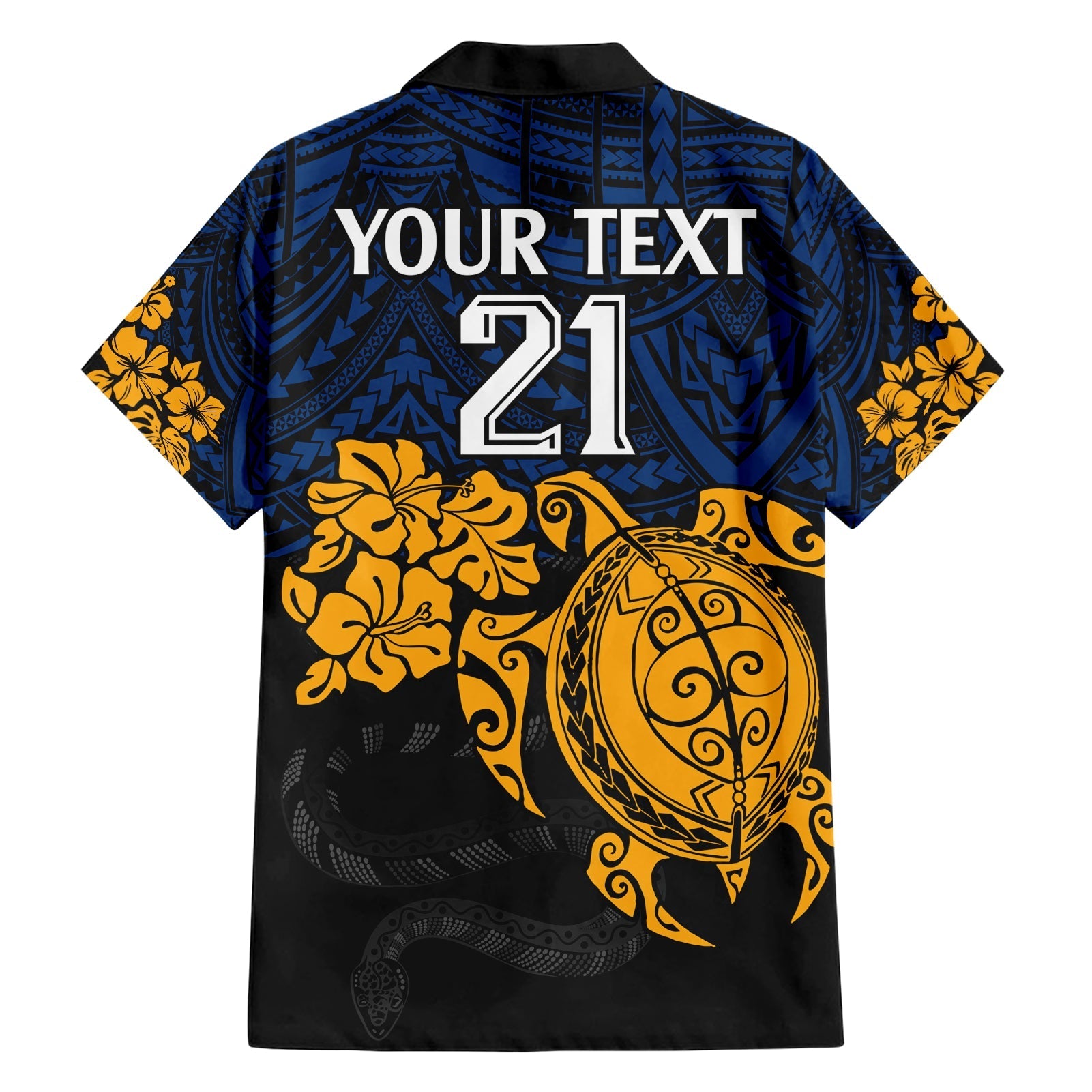 Custom Parra Eels Rugby Hawaiian Shirt Hibiscus and Turtle With Polynesian Pattern - Vibe Hoodie Shop