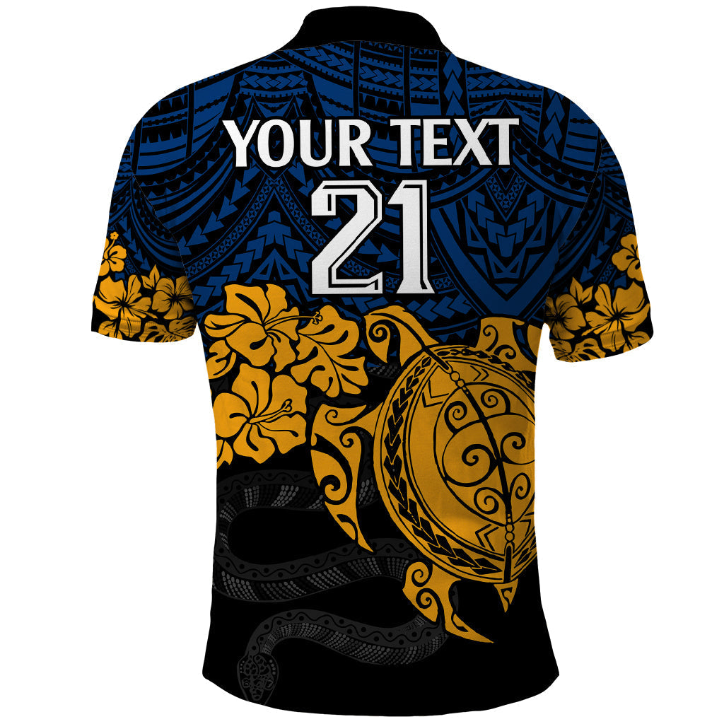 Custom Parra Eels Rugby Polo Shirt Hibiscus and Turtle With Polynesian Pattern LT9 - Vibe Hoodie Shop