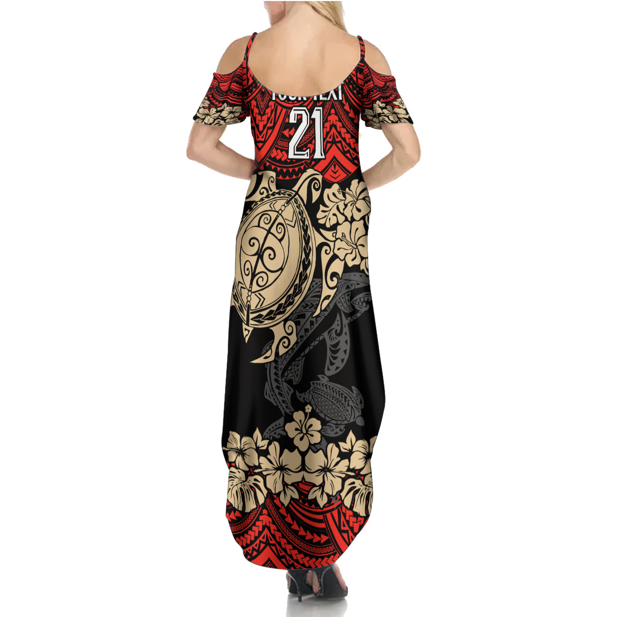 custom-dolphins-rugby-summer-maxi-dress-reddy-hibiscus-and-turtle-with-polynesian-pattern