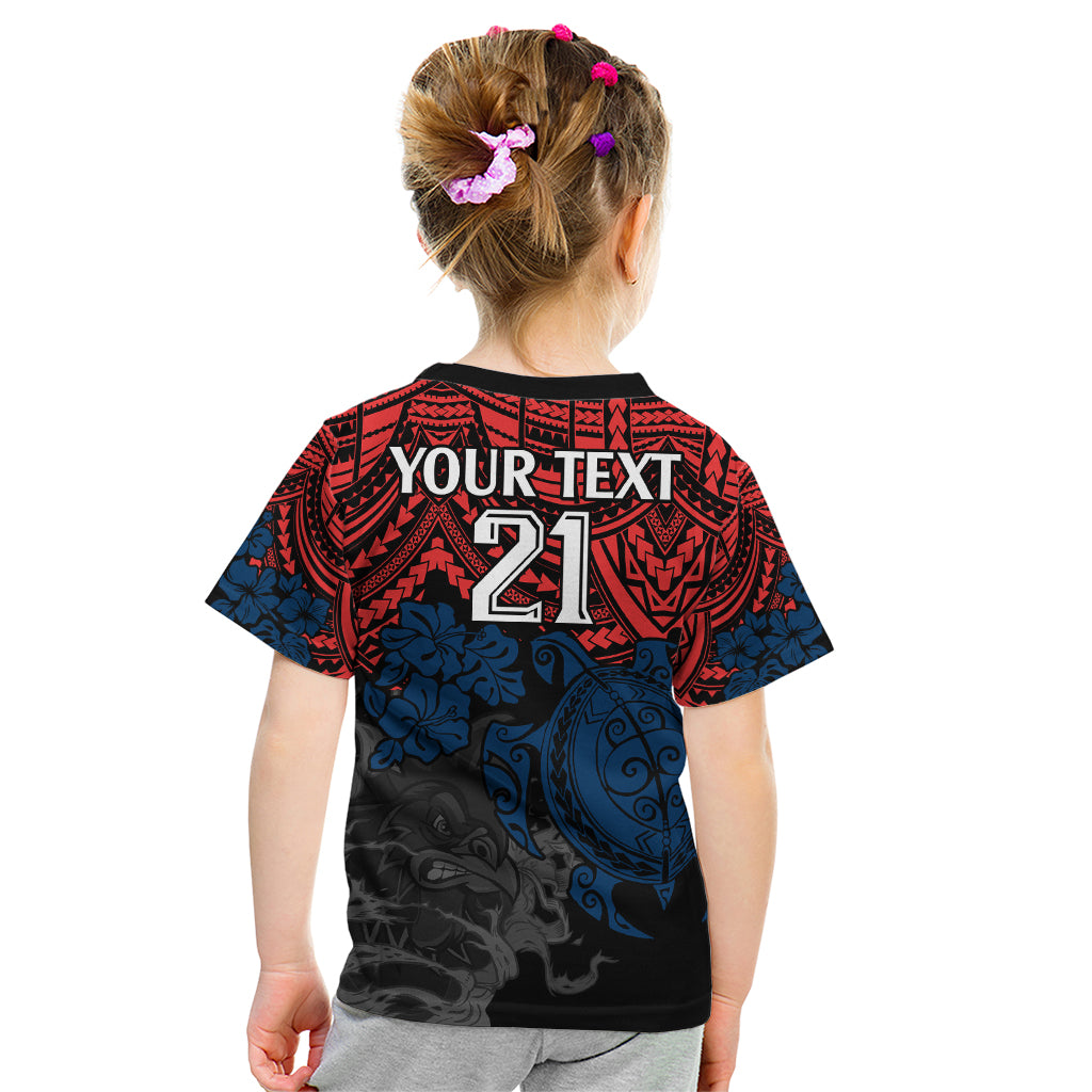 custom-roosters-rugby-kid-t-shirt-sydney-hibiscus-and-turtle-with-polynesian-pattern