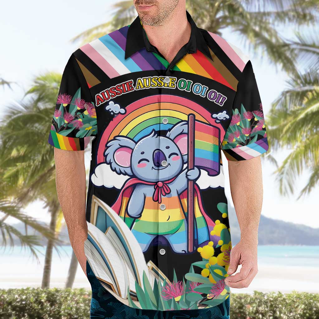 Aussia Pride Month Rainbow Koala Hawaiian Shirt - Vibe Hoodie Shop