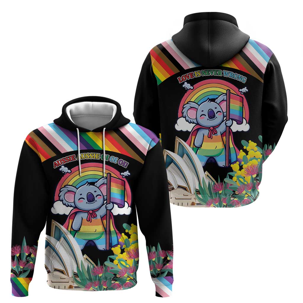 Aussia Pride Month Rainbow Koala Hoodie LT9 - Vibe Hoodie Shop