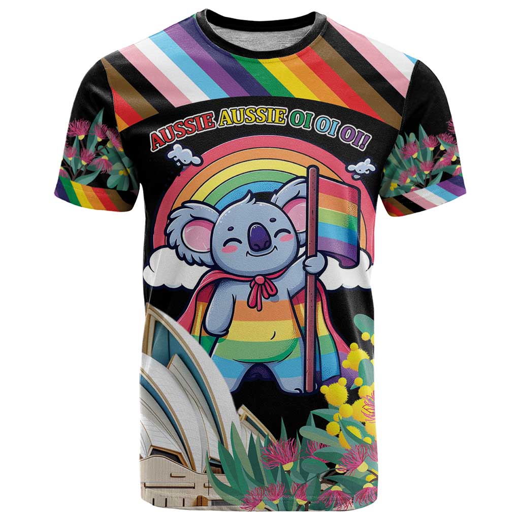 Aussia Pride Month Rainbow Koala T Shirt LT9 - Vibe Hoodie Shop