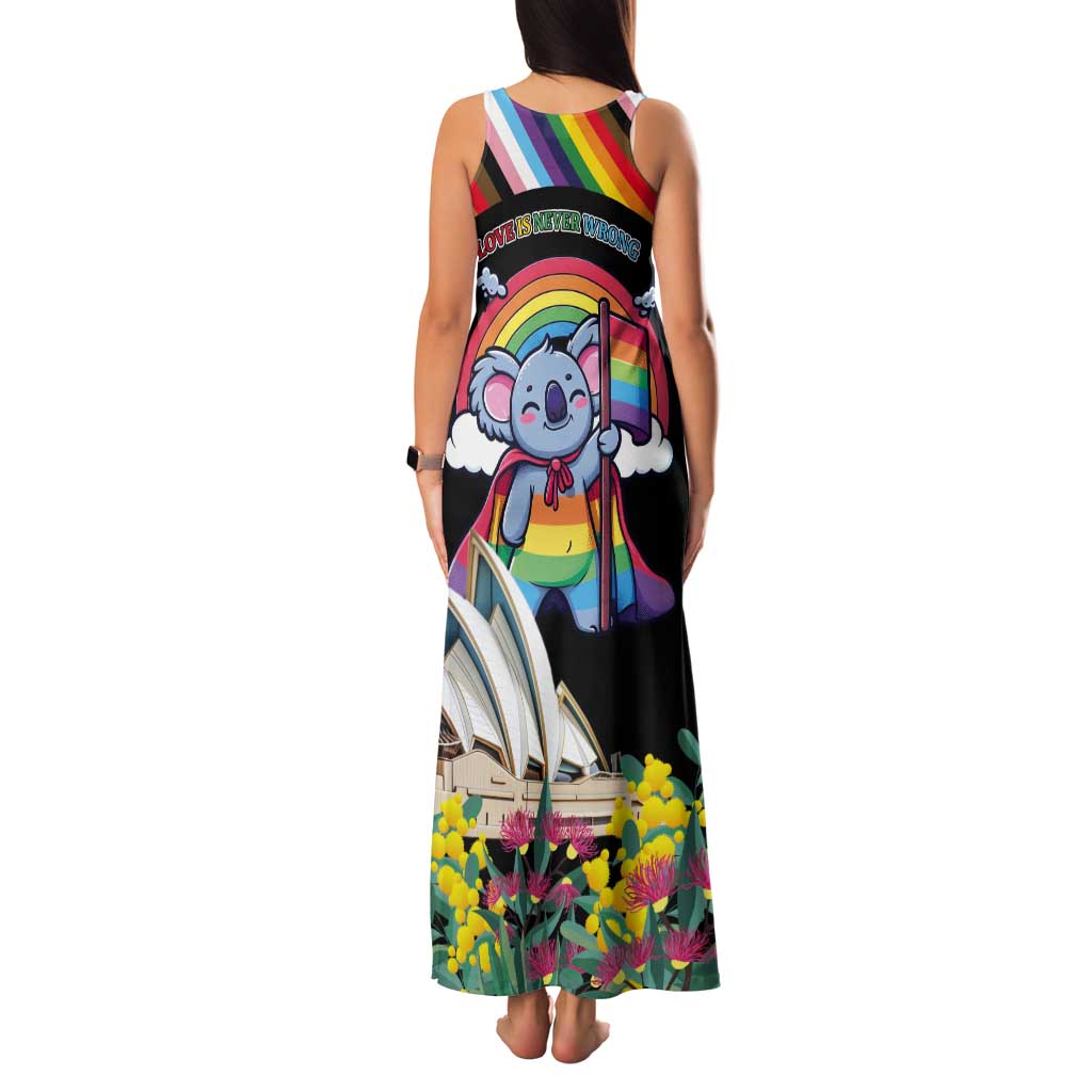 Aussia Pride Month Rainbow Koala Tank Maxi Dress