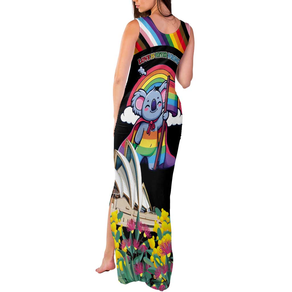 Aussia Pride Month Rainbow Koala Tank Maxi Dress