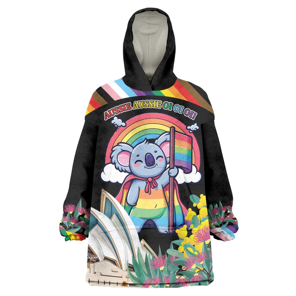 Aussia Pride Month Rainbow Koala Wearable Blanket Hoodie - Vibe Hoodie Shop