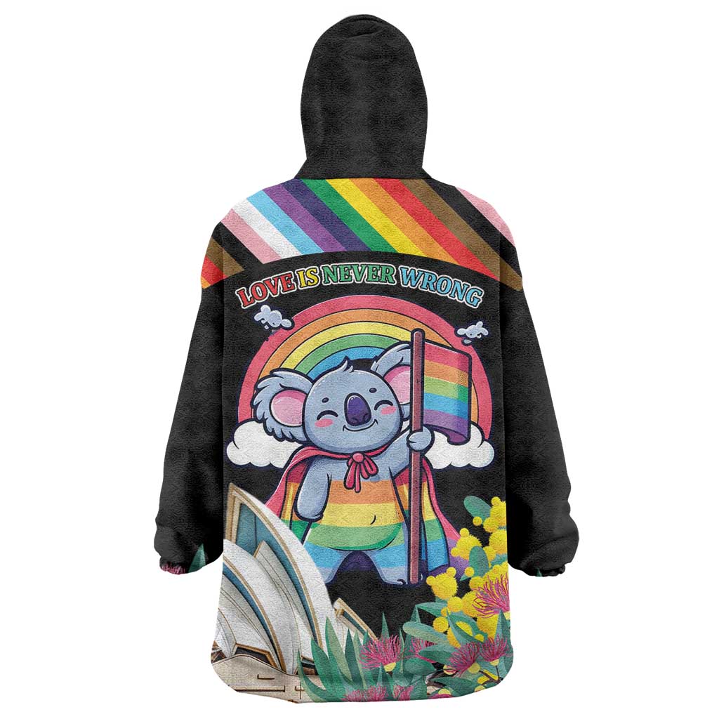 Aussia Pride Month Rainbow Koala Wearable Blanket Hoodie - Vibe Hoodie Shop