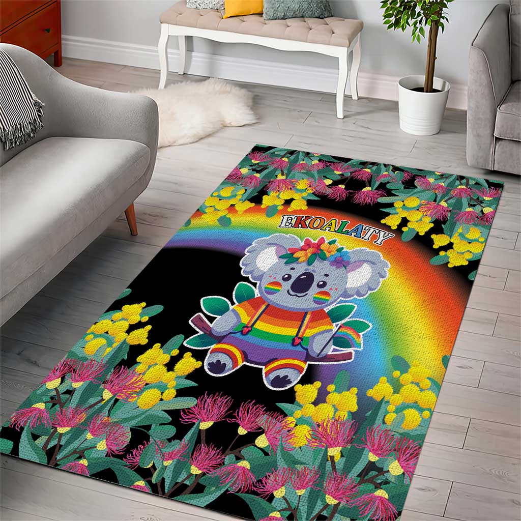 LGBTQ Koala Gay Area Rug Aussie Koala Bear Ekoalaty - Vibe Hoodie Shop